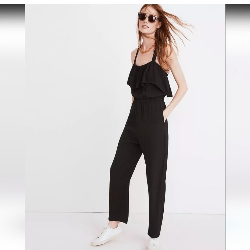 Madewell Black Rufflejumpsuit
